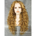 Kinky curly hair wig white women hair synthetic hair wig dye
